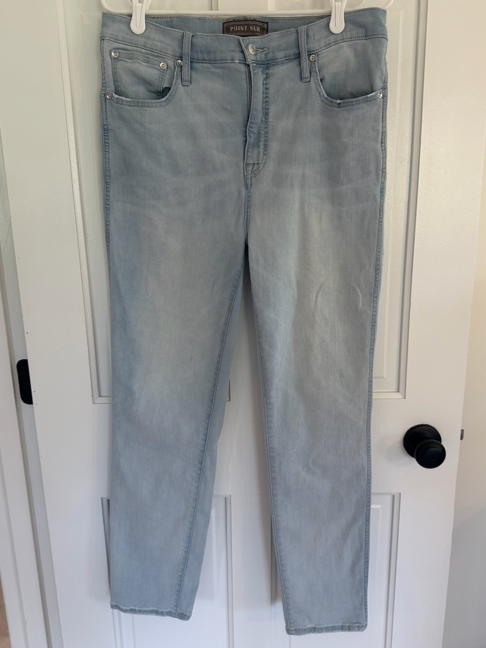 J.Crew Point Sur Denim High Rise Slim Straight Jeans Light Wash Size 32